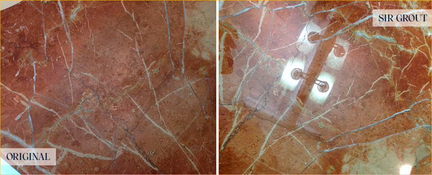 Vanity Top Before and After a Flawless Stone Polishing in Scottsdale, AZ